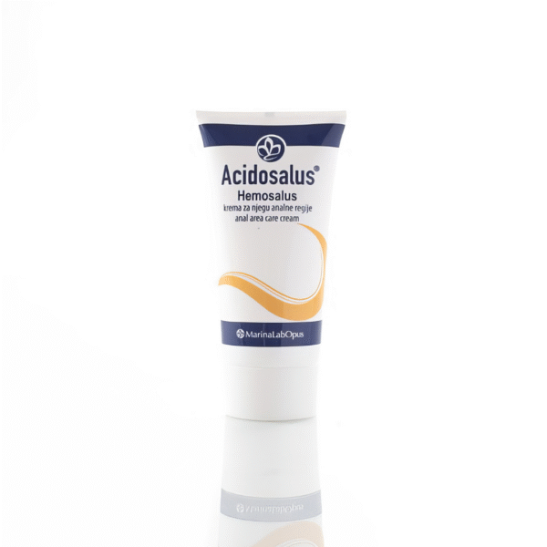ACIDOSALUS® Hemosalus – přírodní probiotický krém na hemoroidy, který zmírňuje svědění, pálení a bolest v anální oblasti.